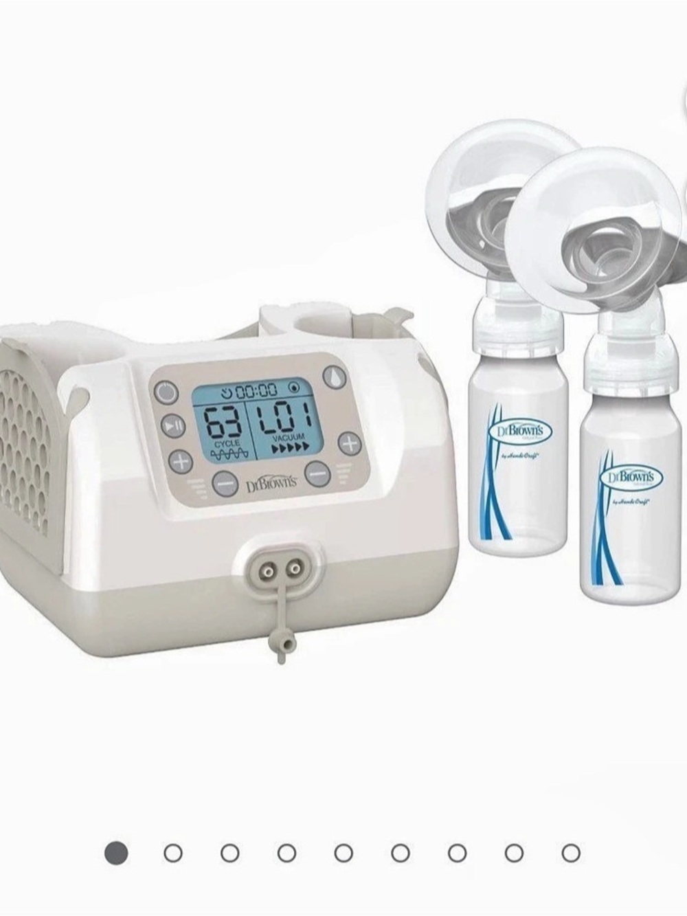Dr. Brown's Customflow Double Electric Breast Pump with bottles set and plastic